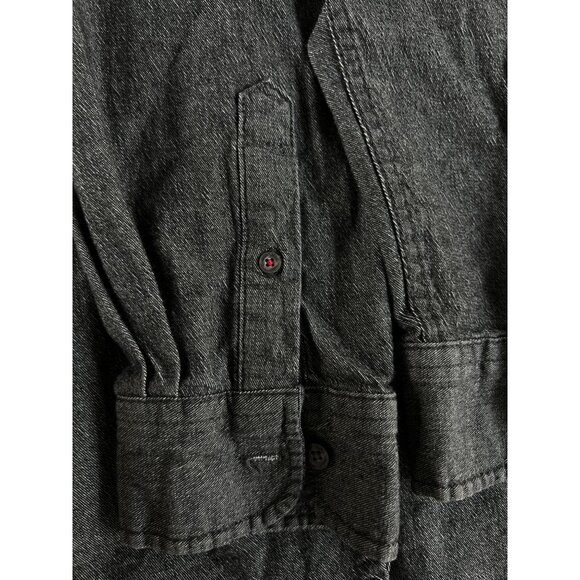 Wrangler Jean Shirt Mens XL Flex for Comford Stretch Black Workwear Rodeo Cowboy - Picture 5 of 13